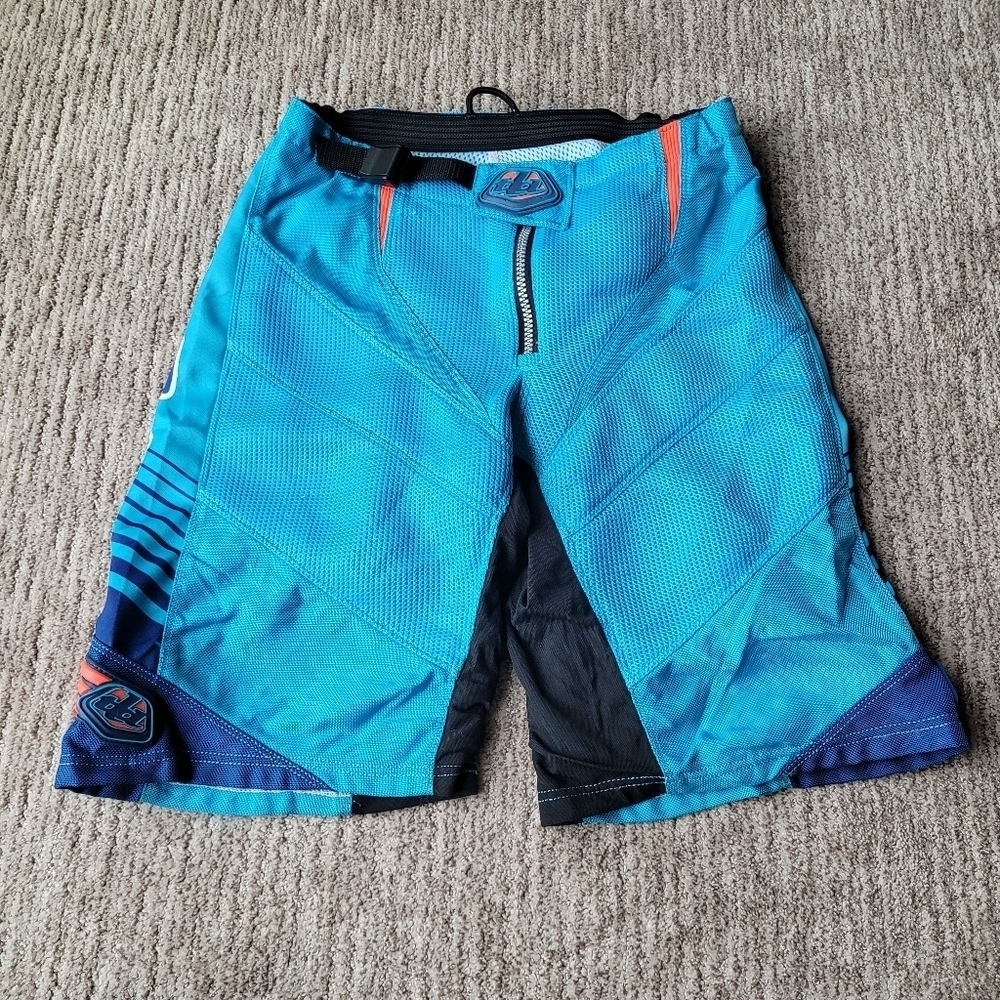 TROY LEE DESIGNS BIKE SHORTS ADJUSTABLE WAIST FLY BLUE MEN 32